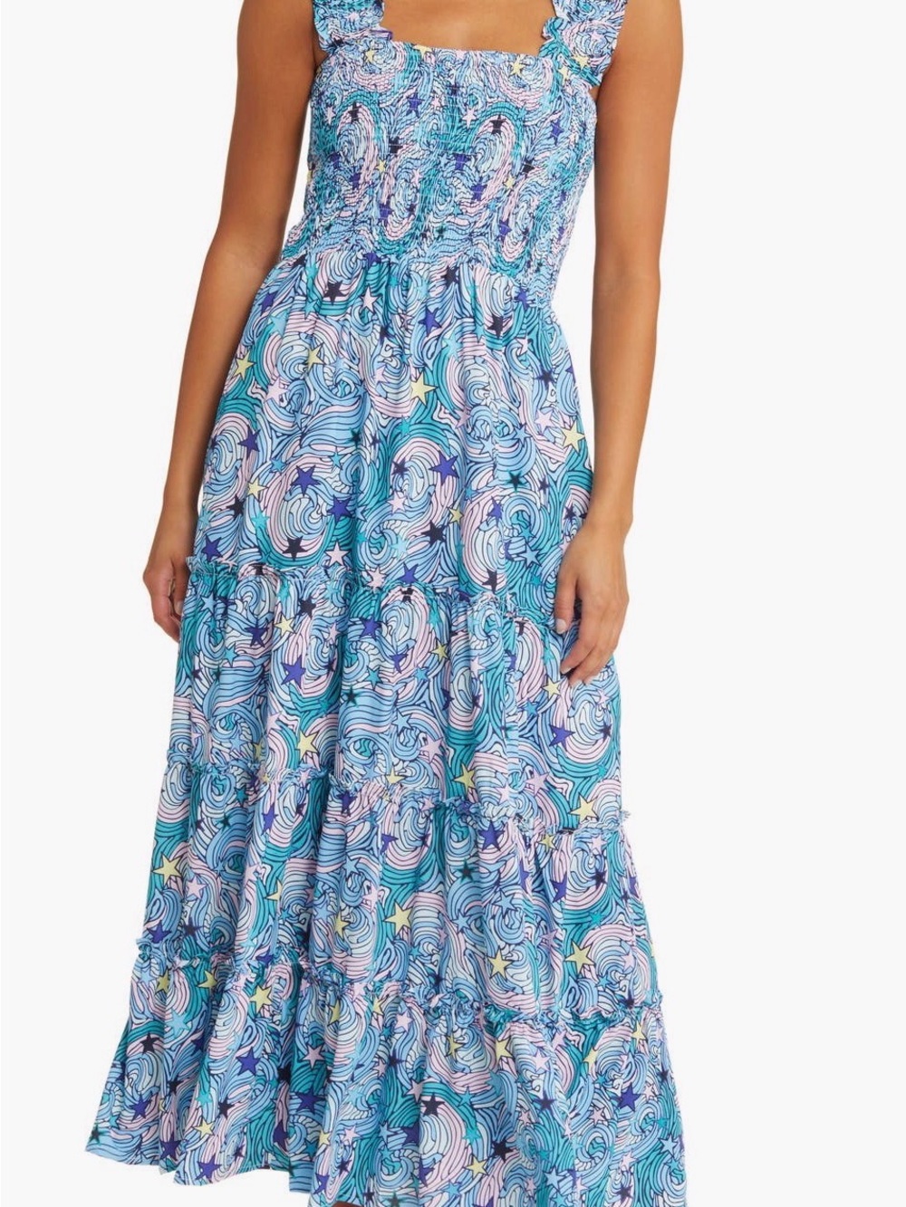 NWT Dressed in lala rule breaker smocked maxi dress size M